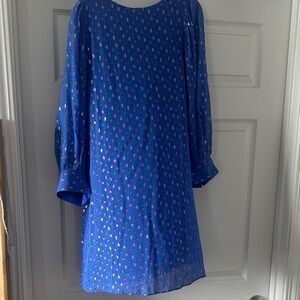 NWT Lilly Pulitzer Blue Maisel Silk Dress